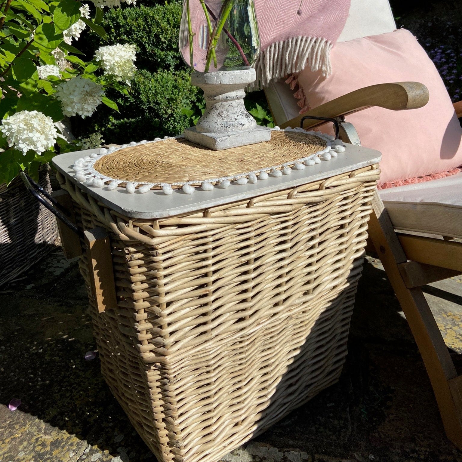 The Kingston Wooden Topped Wicker Basket