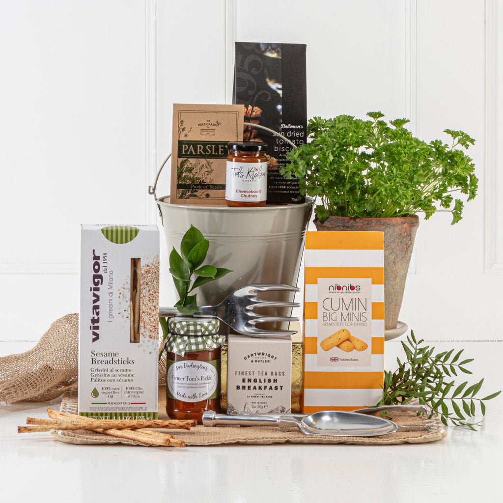 The Gardener’s Treats and Tools Gift Bucket