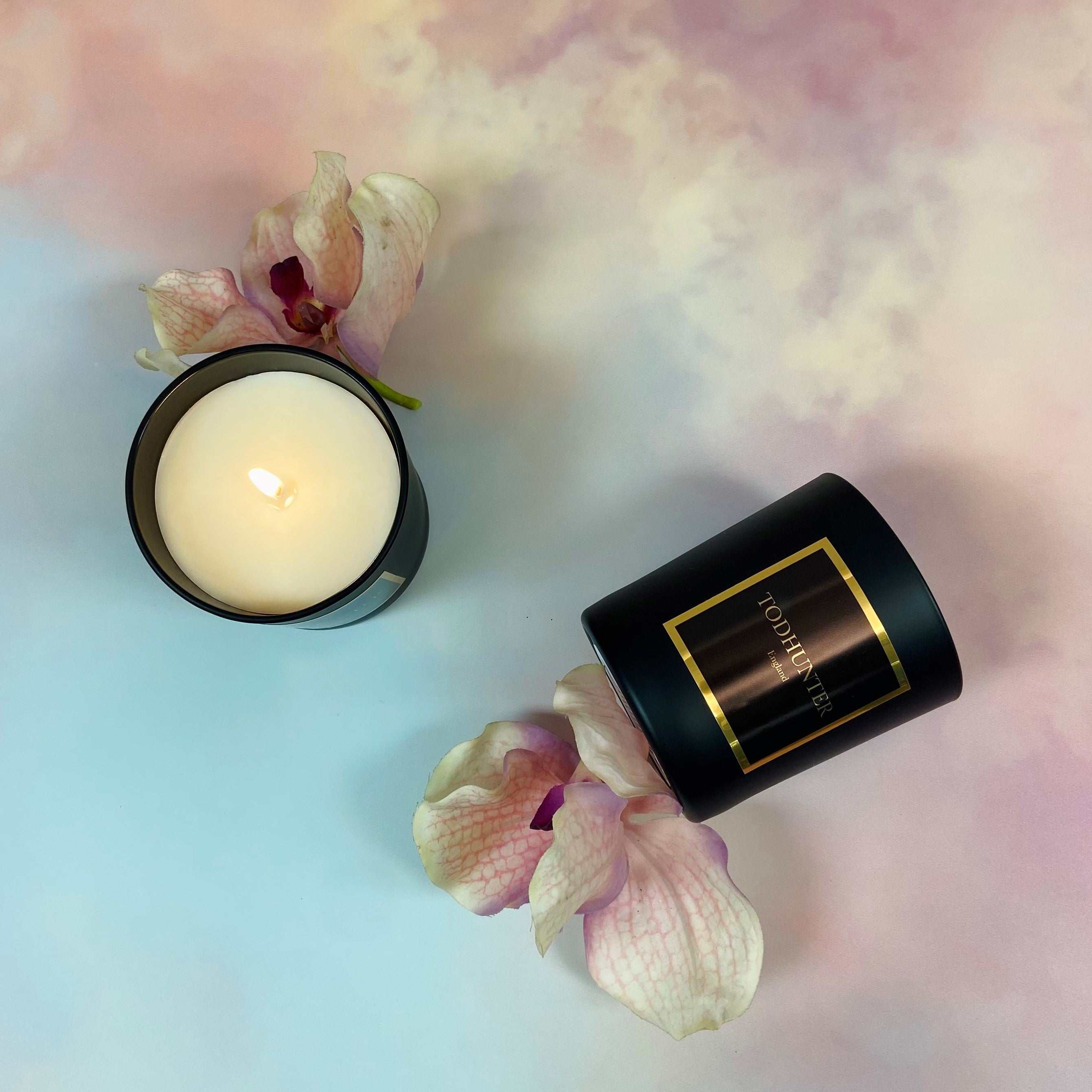 Todhunter – Large Matt Black Glass Tumbler Candle